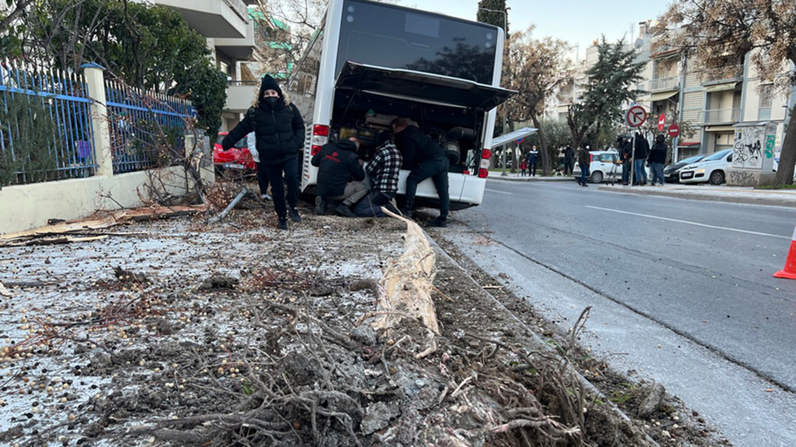 Τροχαίο με λεωφορείο χωρίς οδηγό στη Θεσσαλονίκη 